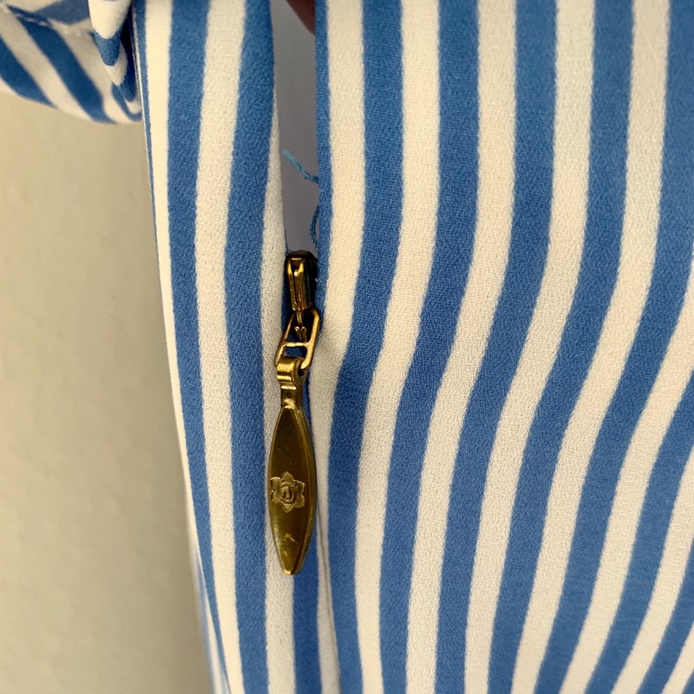 Draper James blue & white striped shirtdress - Picture 15 of 16
